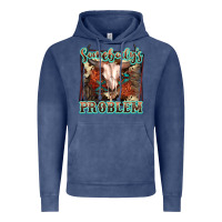 Vintage Denim Somebody's Problem Bull Skull Vintage Hoodie - FaDigitalArtStudio