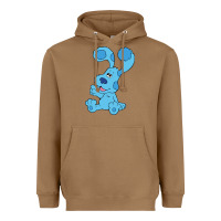 Toasted Coconut blues clues on red sofa Heavyweight Hoodie - linhVisuals