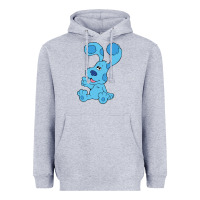 Heather Grey blues clues on red sofa Heavyweight Hoodie - linhVisuals