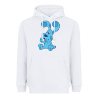 White blues clues on red sofa Heavyweight Hoodie - linhVisuals