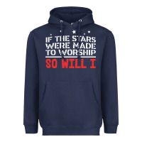 Navy if the stars were to worship so will i Heavyweight Hoodie - linhVisuals