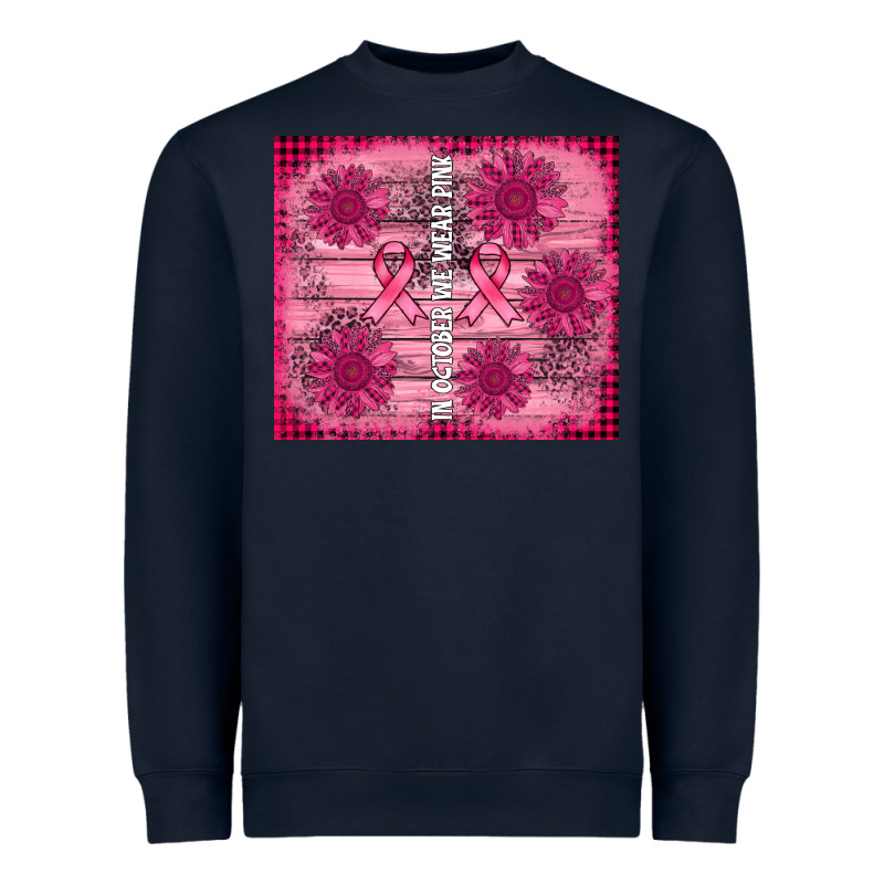 In October We Wear Pink Heavyweight Sweatshirt by AdoDesignShop | Teevron