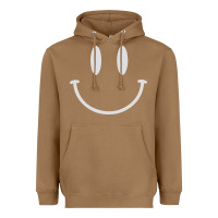 Toasted Coconut smily Heavyweight Hoodie - linhVisuals