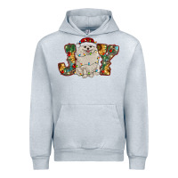 Heather Grey pomeranian christmas joy Urban Hoodie - RanaPortraitStore