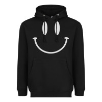 Black smily Heavyweight Hoodie - linhVisuals