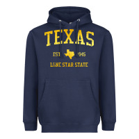 Navy texas Heavyweight Hoodie - linhVisuals