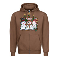 Chestnut christmas snowman Zipper Hoodie - AdoDesignShop
