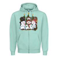 Seafoam christmas snowman Zipper Hoodie - AdoDesignShop