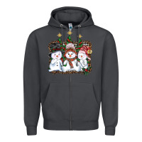 Christmas Snowman Zipper Hoodie | Teevron