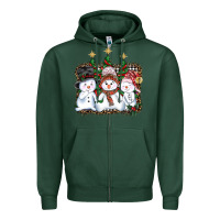 Sports Green christmas snowman Zipper Hoodie - AdoDesignShop