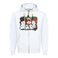 White christmas snowman Zipper Hoodie - AdoDesignShop