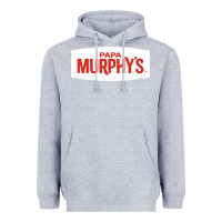 Heather Grey papa murphy's Heavyweight Hoodie - linhVisuals