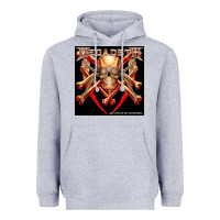 Heather Grey Megadeath Chains Heavyweight Hoodie - linhVisuals