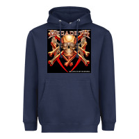 Navy Megadeath Chains Heavyweight Hoodie - linhVisuals