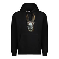 Black Donkey  Face Premium Hoodie - LillyAllenDesigns
