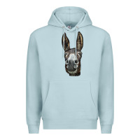 Blue Mist Donkey  Face Premium Hoodie - LillyAllenDesigns