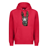 Cardinal Donkey  Face Premium Hoodie - LillyAllenDesigns