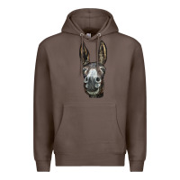 Coffee Donkey  Face Premium Hoodie - LillyAllenDesigns
