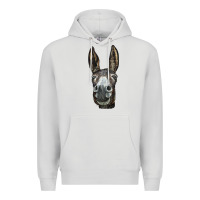 Dove Grey Donkey  Face Premium Hoodie - LillyAllenDesigns