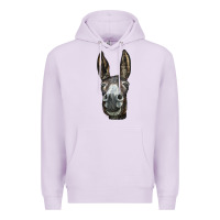 Lilac Donkey  Face Premium Hoodie - LillyAllenDesigns