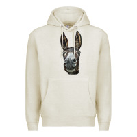 Oatmeal Heather Donkey  Face Premium Hoodie - LillyAllenDesigns