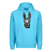 Ocean Blue Donkey  Face Premium Hoodie - LillyAllenDesigns