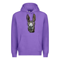 Purple Donkey  Face Premium Hoodie - LillyAllenDesigns
