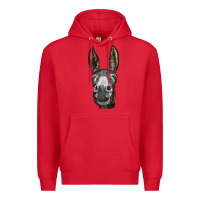 Red Donkey  Face Premium Hoodie - LillyAllenDesigns