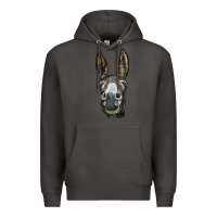 Smoke Donkey  Face Premium Hoodie - LillyAllenDesigns