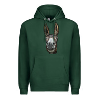 Sports Green Donkey  Face Premium Hoodie - LillyAllenDesigns
