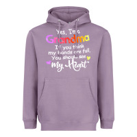 Lavender grandma t  shirt yes i'm grandma if you think my hands are full t  shi Heavyweight Hoodie - linhVisuals