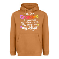 Meerkat grandma t  shirt yes i'm grandma if you think my hands are full t  shi Heavyweight Hoodie - linhVisuals