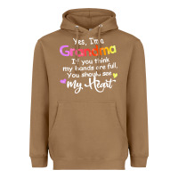 Toasted Coconut grandma t  shirt yes i'm grandma if you think my hands are full t  shi Heavyweight Hoodie - linhVisuals