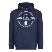 Navy hadrians wall path england wales hikes tank top Heavyweight Hoodie - linhVisuals
