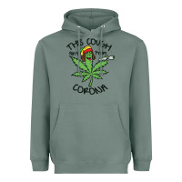 Sage Funny Weed Leaf Heavyweight Hoodie - linhVisuals