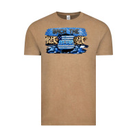 Vintage Coffee Back the blue Vintage Tee - FaDigitalArtStudio