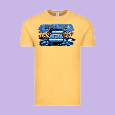 Back The Blue Vintage Tee Designed By Fadigitalartstudio