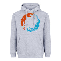 Heather Grey spirit of the north Heavyweight Hoodie - linhVisuals