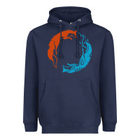 Navy spirit of the north Heavyweight Hoodie - linhVisuals