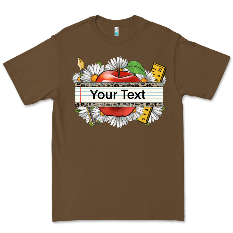 Floral Teacher Custom Name Premium Tee by CowGirlArtShop | Teevron