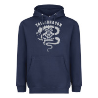 Navy tail of the dragon Heavyweight Hoodie - linhVisuals