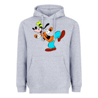 Heather Grey goofy Heavyweight Hoodie - linhVisuals