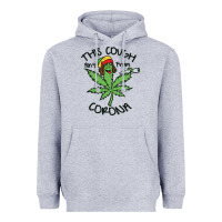Heather Grey Funny Weed Leaf Heavyweight Hoodie - linhVisuals