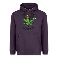 Plum Funny Weed Leaf Heavyweight Hoodie - linhVisuals