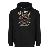 Black volbeat est.2001 Heavyweight Hoodie - linhVisuals