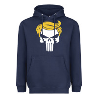 Navy trump skull Heavyweight Hoodie - linhVisuals