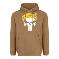 Toasted Coconut trump skull Heavyweight Hoodie - linhVisuals