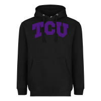 Black Texas Christian University Heavyweight Hoodie - linhVisuals