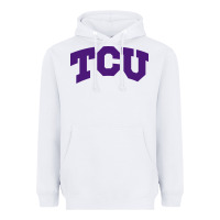 White Texas Christian University Heavyweight Hoodie - linhVisuals
