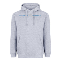 Heather Grey Seton Hall University Heavyweight Hoodie - linhVisuals